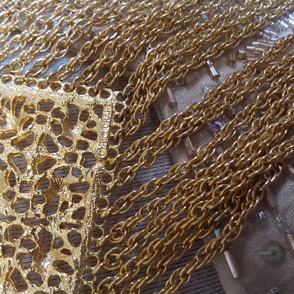 Estroscon Egypt revival gold plated. signed Hill Craft - Picture 3 of 3